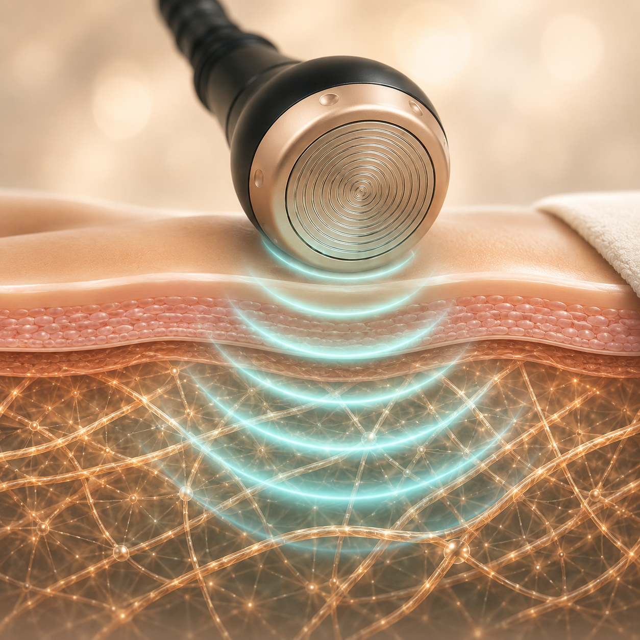 UltraSculpt patented ultrasound structural support technology for visible skin tightening and rejuvenation