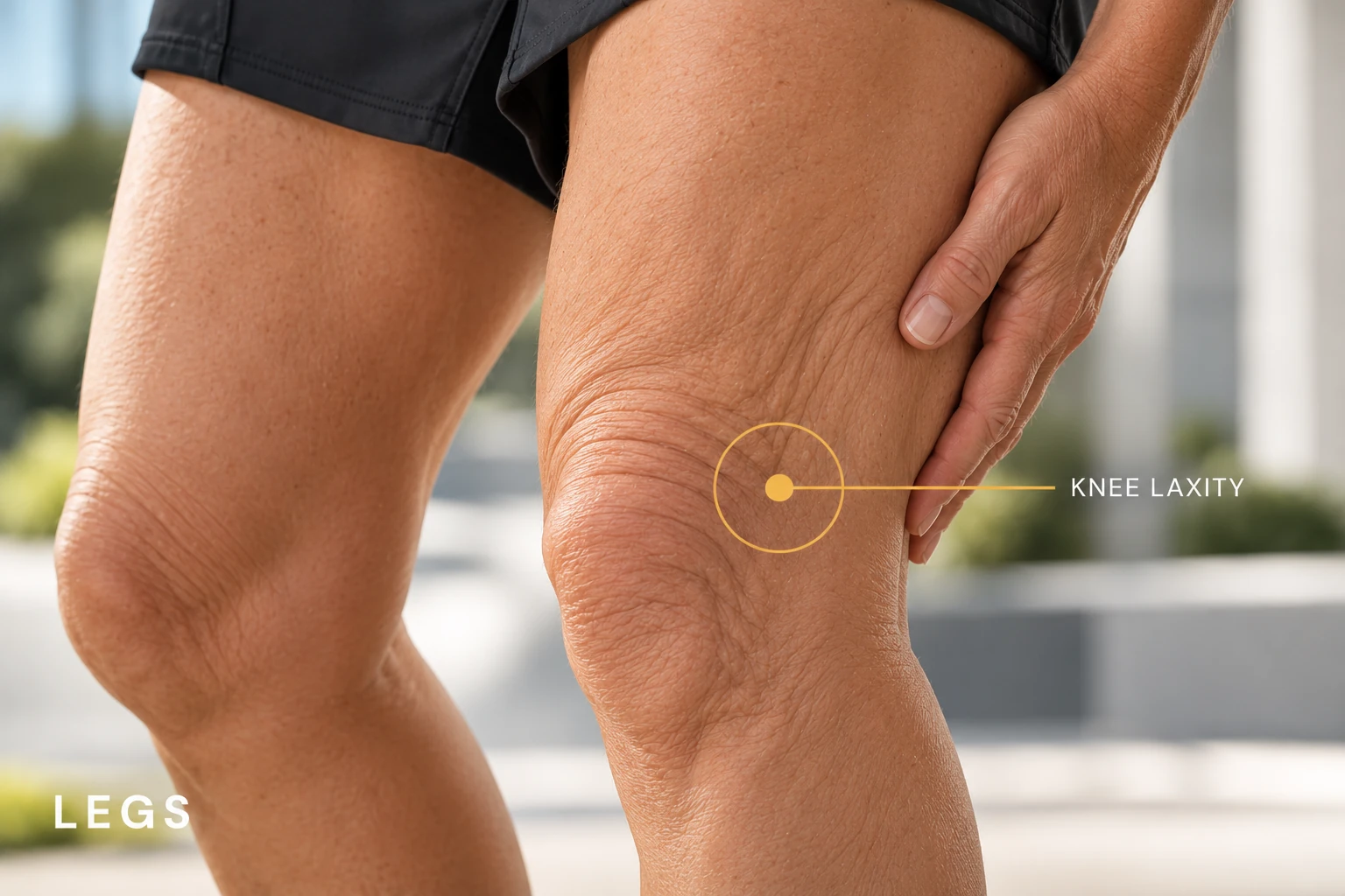 Thighs & Knees — illustrative treatment-area guide