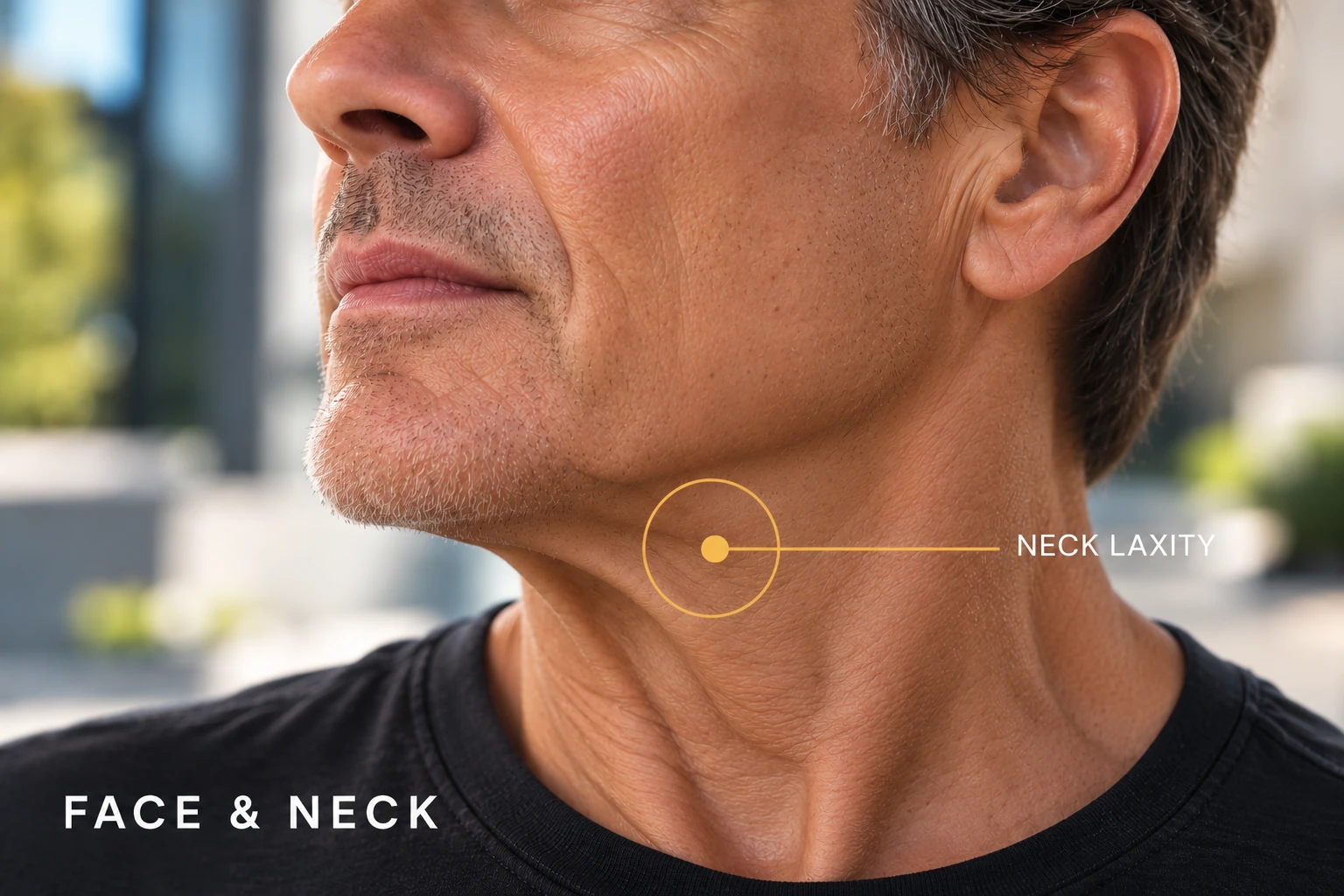 Face & Neck — illustrative treatment-area guide