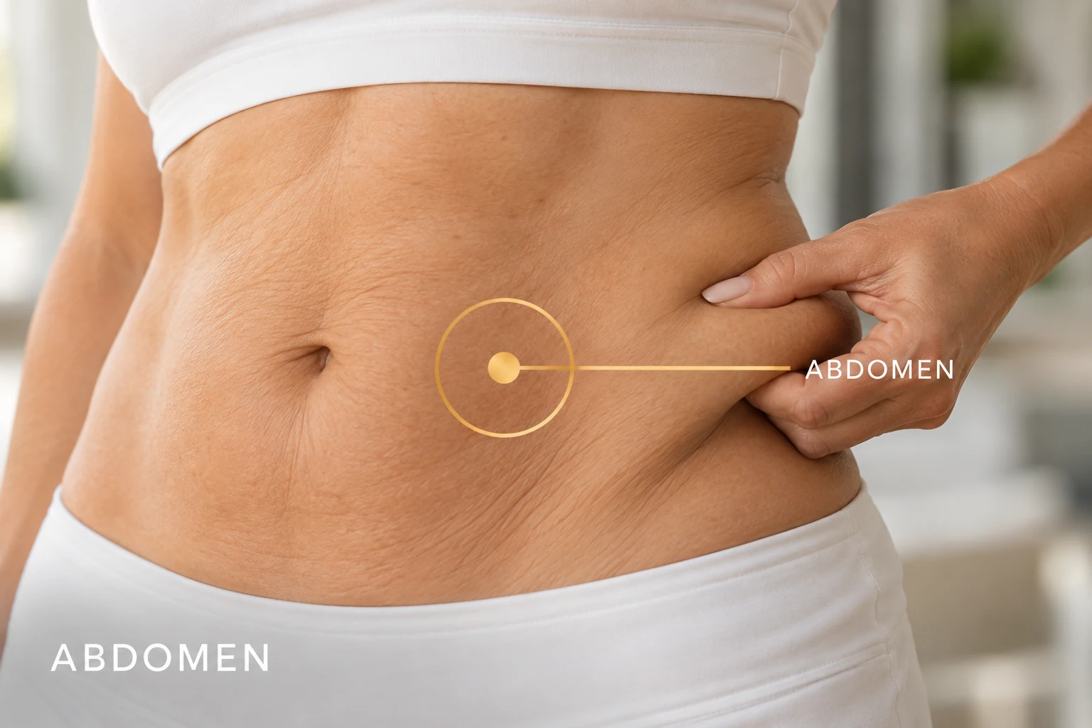 Abdomen & Back — illustrative treatment-area guide