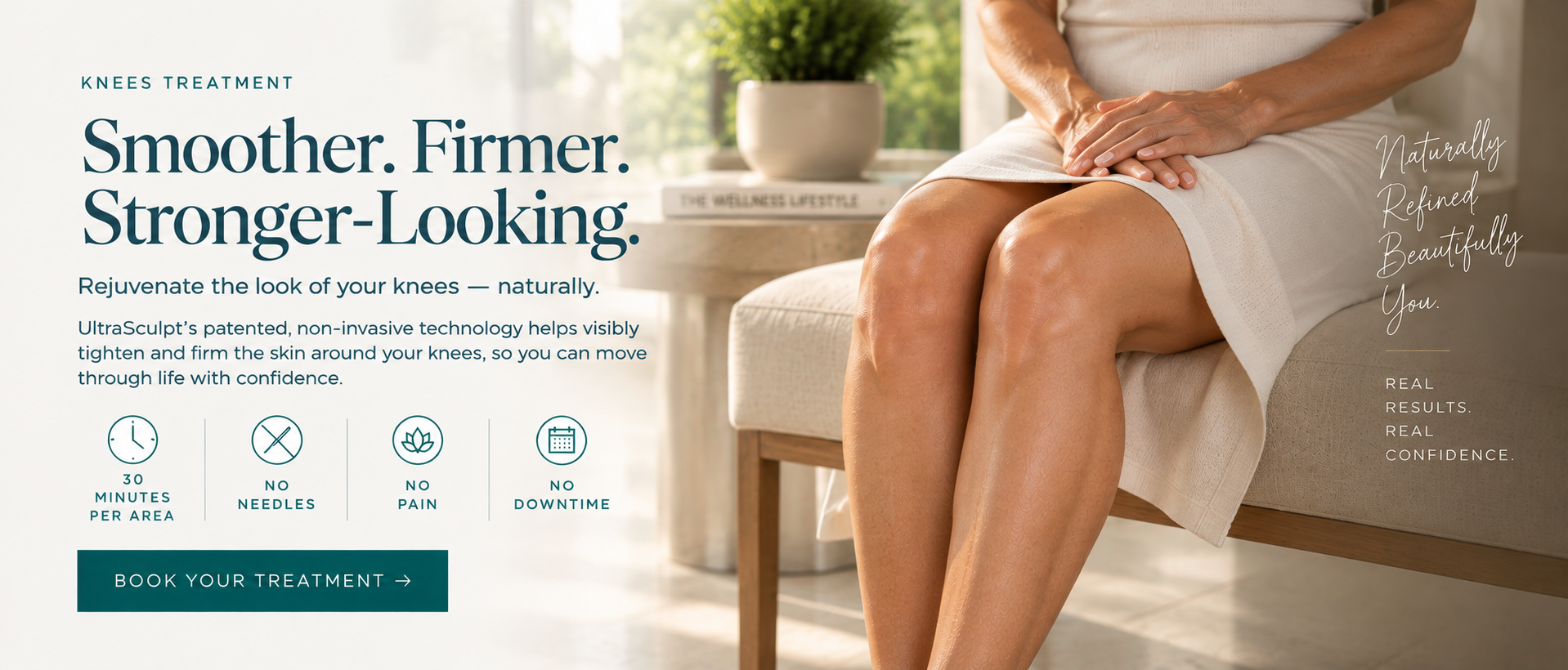 Illustrative UltraSculpt knees treatment banner